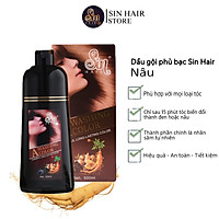 Dầu gội phủ bạc sin hair màu nâu Sin Hair 500ml