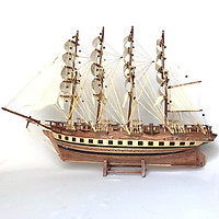 Mô hình thuyền gỗ trang trí France II - thân 60cm - loại 1
