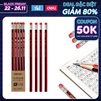 Bút chì lục giác Deli - bút chì gỗ - loại 2B/HB - 10 chiếc/hộp - 33158 / 33159