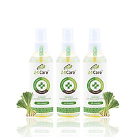 Combo 3 Xịt sát khuẩn Sả Chanh 24Care 100ml - làm sạch, kháng khuẩn