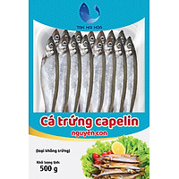 CÁ TRỨNG LOẠI KHÔNG CÓ TRỨNG KHAY 500G (CÁ CAPELIN)
