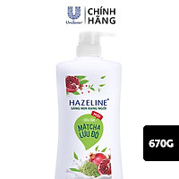 Sữa Tắm Hazeline Matcha & Lựu Đỏ - Sáng Mịn Đều Màu (Chai 670g)