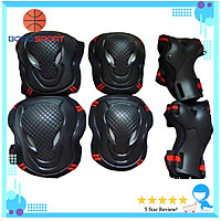 Bộ giáp bảo hộ tay chân dùng trượt patin , bảo hộ xe đạp , trượt ván gồm 3 món, bảo hộ tay, gối và khuỷu tay chuyên nghiệp thích hợp cân nặng từ 10 - 90 kg