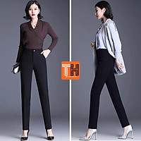 Quần tây công sở nữ kiểu mới ống đứng màu đen sang trọng thanh lịch