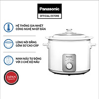 Nồi Nấu Chậm Ninh Hầm Đa Năng Panasonic NF-N50ASRA 5 Lít - 26W - Lòng nồi gốm - 3 mức nấu nhanh chậm tự động - Hàng Chính Hãng