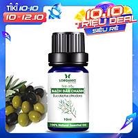 Tinh dầu bạch đàn chanh Lorganic Eucalyptus citriodora 10ml hương thơm tươi mát, tinh dầu thiên nhiên nguyên chất xông phòng, thư giãn tinh thần, đuổi muỗi và côn trùng, khử mùi hiệu quả, thích hợp dùng với đèn xông và máy khuếch tán.
