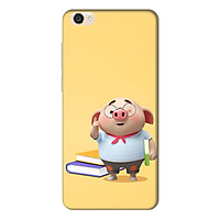 Ốp lưng nhựa cứng nhám dành cho Vivo Y55s in hình Heo Mọt Sách