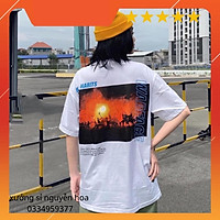 Áo thun tay lỡ unisex bad habits nam 2 màu trắng nam nữ mặc được (kèm video/ảnh thật) Nguyễn Hoa