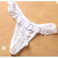Quần chip lọt khe chuỗi hạt, quần lót nữ lọt khe đính chuỗi ngọc sexy DL34