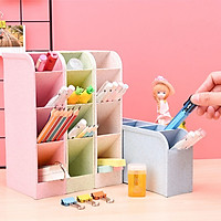 Ống bút đa năng nhiều ngăn, lọ 4 tầng đựng bút/ mỹ phẩm/ cọ trang điểm E311