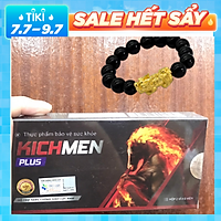 Viên Uống Kichmen Plus (Hộp 2 Vỉ ), Hỗ Trợ Tăng Cường Sinh Lý Nam, Tặng kèm Vòng tay Tỳ Hưu