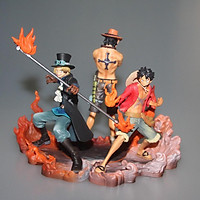 Combo 3 Mô Hình Anh Em ACE - LUFFY - SABO Trong One Piece Figure Đảo Hải Tặc Onepiece 15cm