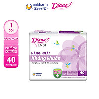 Băng Vệ Sinh Diana Sensi Hàng Ngày Kháng Khuẩn 40 Miếng/Gói - Cộng 4 Miếng/Gói
