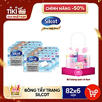 Combo 6 hộp bông tẩy trang Silcot (82 miếng/hộp)