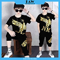 Set Đồ Bé Trai phong cách hàn quốc, chất thun cotton mát mịn thấm hút mồ hôi, thời trang trẻ em thương hiệu BAW mã 124
