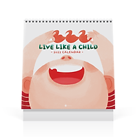 Lịch bàn 2022 Nhâm Dần 20x22 SDstationery LIVE LIKE A CHILD tiếng Anh hình vẽ em bé thiếu nhi trẻ em dễ thương