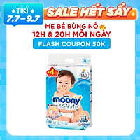 Tã Dán Cao Cấp Moony Nhật Bản M64 (64 Miếng) - Tặng 4 miếng trong gói