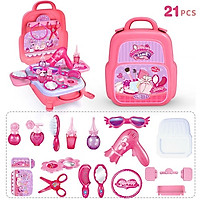 Ba Lô Trang Điểm Dành Cho Bé Gái Gồm 21 Chi Tiết, Giúp Bé Trở Thành Công Chúa Mơ Ước