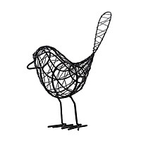 Iron Hollow Out Bird Ornament Metal Craft Desk Home Office Decor White
