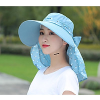 Mũ vành nón rộng mát có khẩu trang AT-05 bảo vệ sức khỏe kèm dây thắt dễ dàng sử dụng (Nữ)