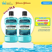Bộ Đôi Nước Súc Miệng Hương Bạc Hà Listerine Cool Mint (750ml/ Chai) - 8850007800071