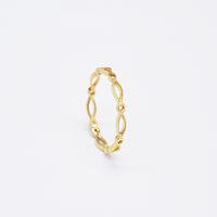 Nhẫn nữ thời trang Amber Ring làm từ vàng 10k của AfterGlow Jewelry - S ( Size 7 - Size 9) - M ( Size 9 - Size 11)