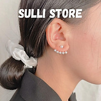 Khuyên tai bông tai Moon pearl sang trọng Hàn Quốc Sulli store 001