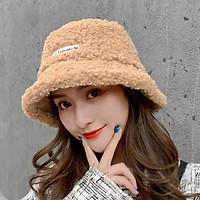 Mũ bucket mũ lông cừu xinh xắn Beeblanc nón bucket nữ phong cách Hàn Quốc mềm mại