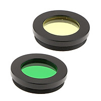 1.25" Astronomy Telescope Color Filter for Moon Mars Planet Green Yellow 2x