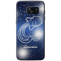 Ốp lưng dành cho Samsung Galaxy S7 Edge mẫu Cung hoàng đạo Aquarius (xanh)