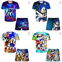 Áo Thun Tay Ngắn In Hình Sonic The Hedgehog Dành Cho Bé Trai