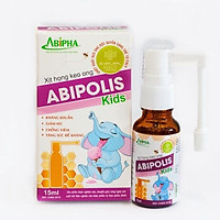 Xịt họng keo ong dành riêng cho bé – Abipolis Kids. Kháng khuẩn; Giảm nhanh Ho; Tăng sức đề kháng.