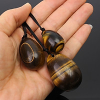 3PCS/Set Drilled Natural Tiger Eye Yoni Eggs Pelvic Muscle Exercise Balls USA