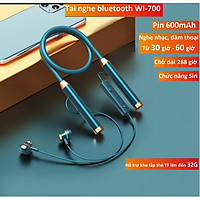 Tai nghe bluetooth không dây 5.1 Pin kép 600mAh, nghe nhạc và đàm thoại từ 30h đến 60h, chờ dài 268h, chức năng Siri, hỗ trợ khe lắp thẻ nhớ lên đến 32G.