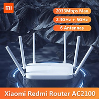 Redmi Router AC2100 2.4GHz 5GHz 2033Mbps Gigabit Router 6 Antennas Dual-Core CPU 128MB Support 128 Devices