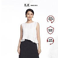 Áo Kiểu Sơ Mi Nữ K&K Fashion ASM05-38 Màu Trắng Vải Cotton