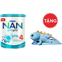 Sữa Bột Nestlé NAN OPTIPRO 4 HMO Lon 1.7kg + Tặng Bộ Mền Gối Khủng Long Nằm
