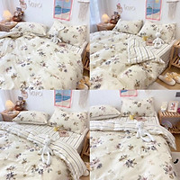 Bộ chăn ga gối Cotton Living 100% đủ size giường nệm 1m2 đến 2m*2m2
