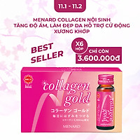 Combo 6 hộp nước uống bảo vệ sắc đẹp & sức khỏe Menard Collagen Gold Nội Sinh (6 hộp x 10 chai)