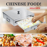 1 Layer Rice Noodle Roll Steamer Food Kitchen Rice Roll Steamer Machine Stainless Steel Steaming Tray Cooker 2 * Steaming tray 1 * Slicing Tool