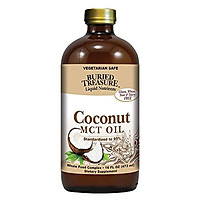Buried Treasure MCT Coconut Oil for Healthy Brain Function Increased Performance, Keto and Paleo Diet Safe Flash Steamed Medium Chain Triglycerides 16 Ounce (Pack of 1)