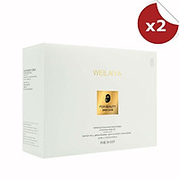 Combo 2 hộp mặt nạ dưỡng ẩm trắng da sợi Tencel Weilaiya Advanced Aqua-Mask Brightening Hydration Mask Set 30 miếng