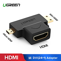 2 In 1 Mini HDMI/Micro HDMI Male to HDMI Female Adapter Supports 3D 4K 60Hz 1080P for GoPro Hero 6 Hero 5 Camera DSLR