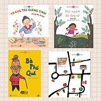 Combo 4 cuốn Ehon với chủ đề "Bé khéo tay". Bao gồm: Trang trí giáng sinh cùng bà Baba, Mọi người đã dạy tớ, Bà phí quá, Đi đến tận đâu.