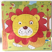 Đồ chơi Ghép hình puzzle tranh ghép 16 mảnh xếp hình con vật, phương tiện