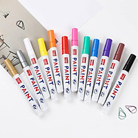 12 Paint Pens Waterproof Metallic Glitter Markers for Ceramic Glass Painting 2.8mm Tips