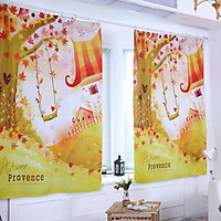 Digital Pattern Printed Curtain Sunshine Block Window Drape Living Bedroom Decoration