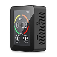 KKmoon 3-in-1 CO2 Temperature Humidity Monitor Multifunctional Air Quality Detector USB Rechargeable Indoor Carbon