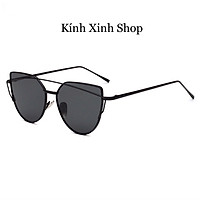 Kính Râm, Kính Mát Nữ Mắt Mèo Gọng Kim Loại Thời Trang Hàn Quốc