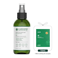 Xịt giảm mụn toàn thân Caryophy Portulaca Body Mist 150ml + Tặng 1 Mặt nạ dưỡng da Caryophy